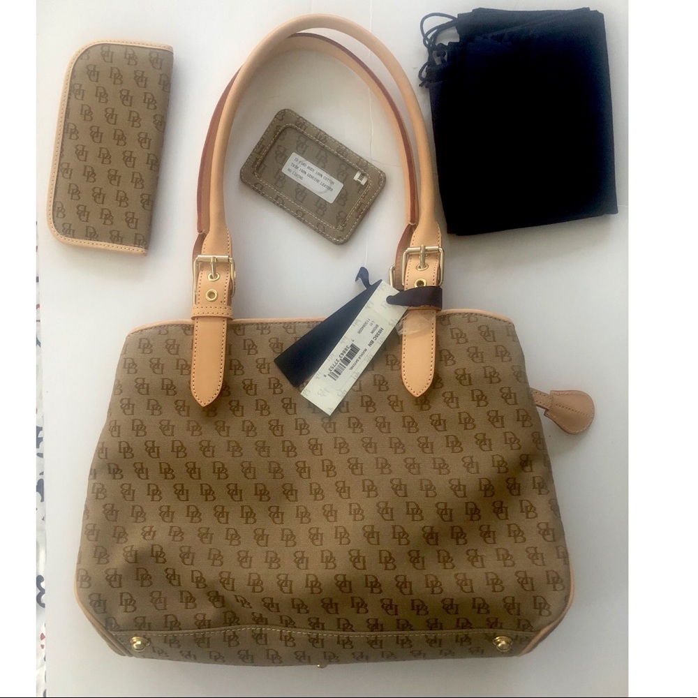 Dooney & Bourke Buckle Satchel Tan NWT